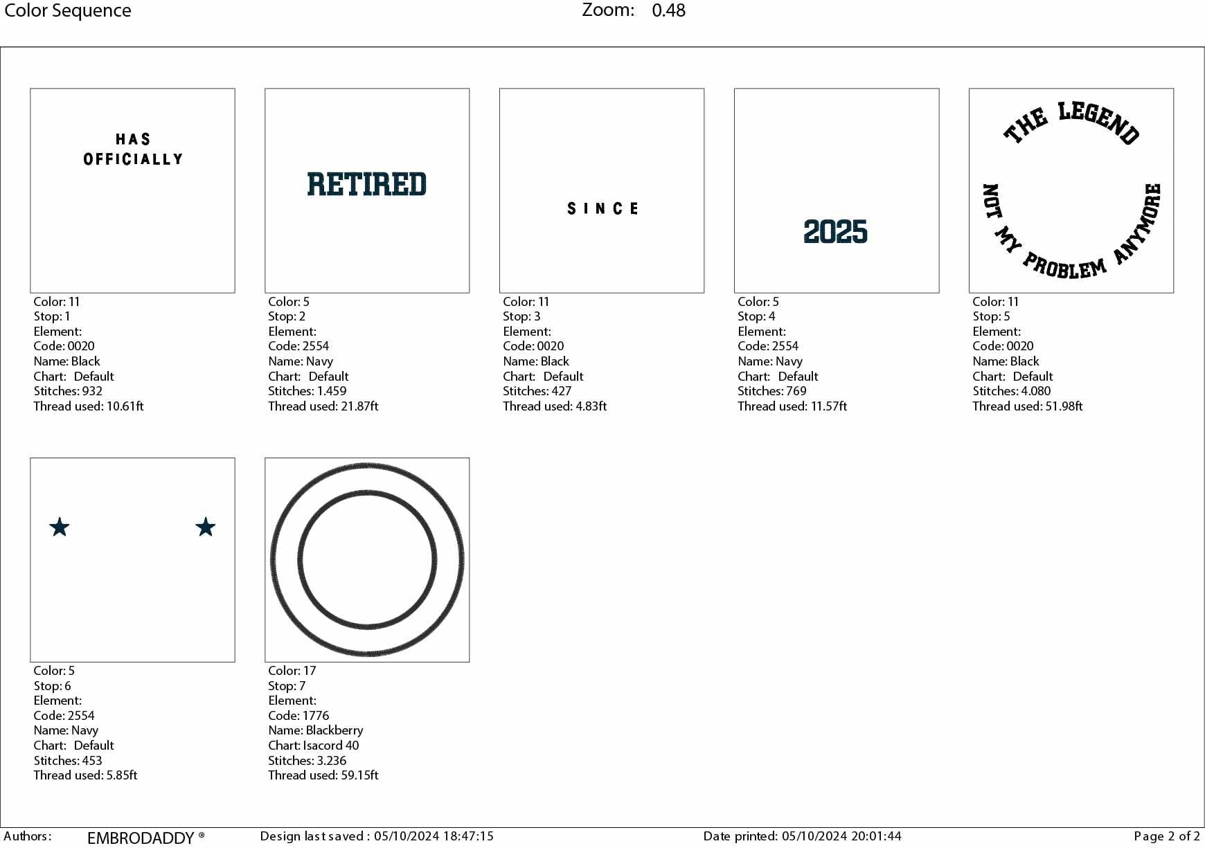 Retired 2025 Embroidery Pattern File in PES, DST, hus & more