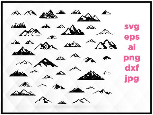 Mountain Clipart SVG | Mountain SVG File | Mountain Cut File | Mountain Cricut Svg | Mountain Eps | Mountain Vector Svg | Mountain Png