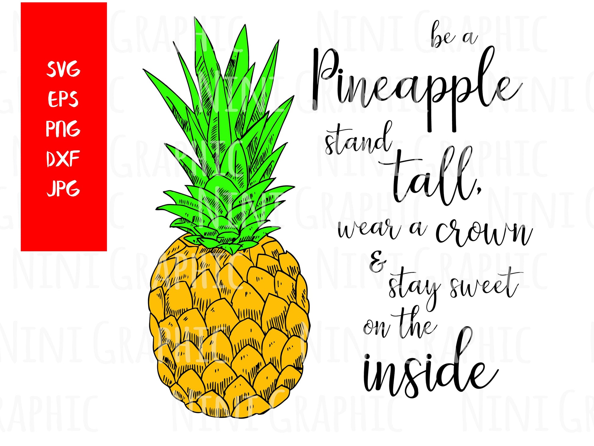 Pineapple SVG, Pineapple clipart, Pineapple png, pineapple dxf, files for Silhouette, Summer svg, clipart, Sayings svg, files for Cricut