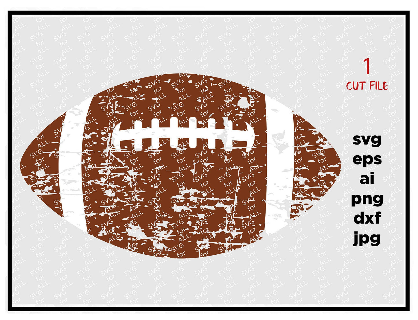 football SVG Cut File distressed football svg DXF cut file Cricut svg Silhouette svg Vinyl Cut File Digital cut file Cricut cut file