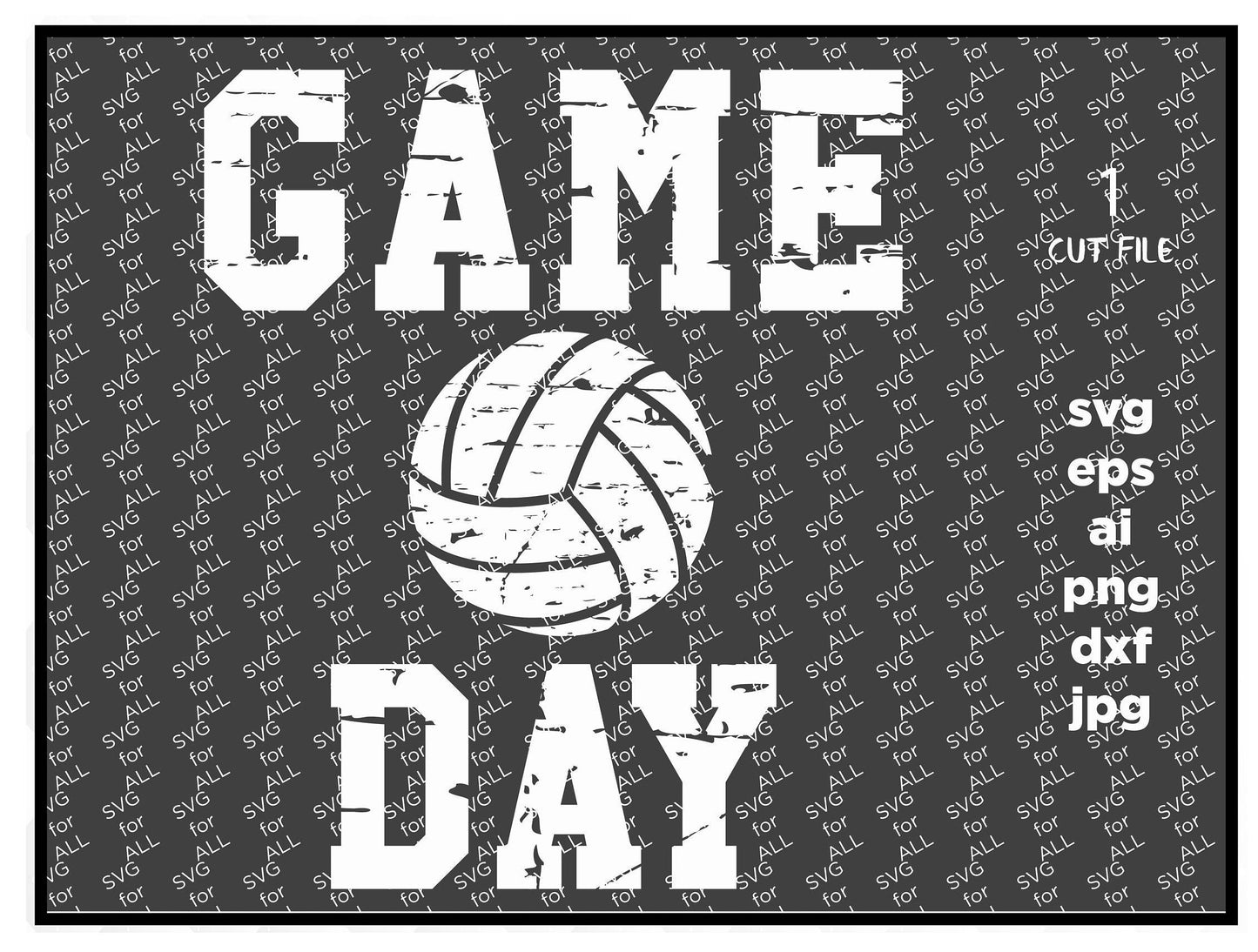 Game day volleyball distressed SVG PNG, Dxf , Cricut Silhouette cameo scrap booking, Distressed Files, Cricut Files, volleyball files