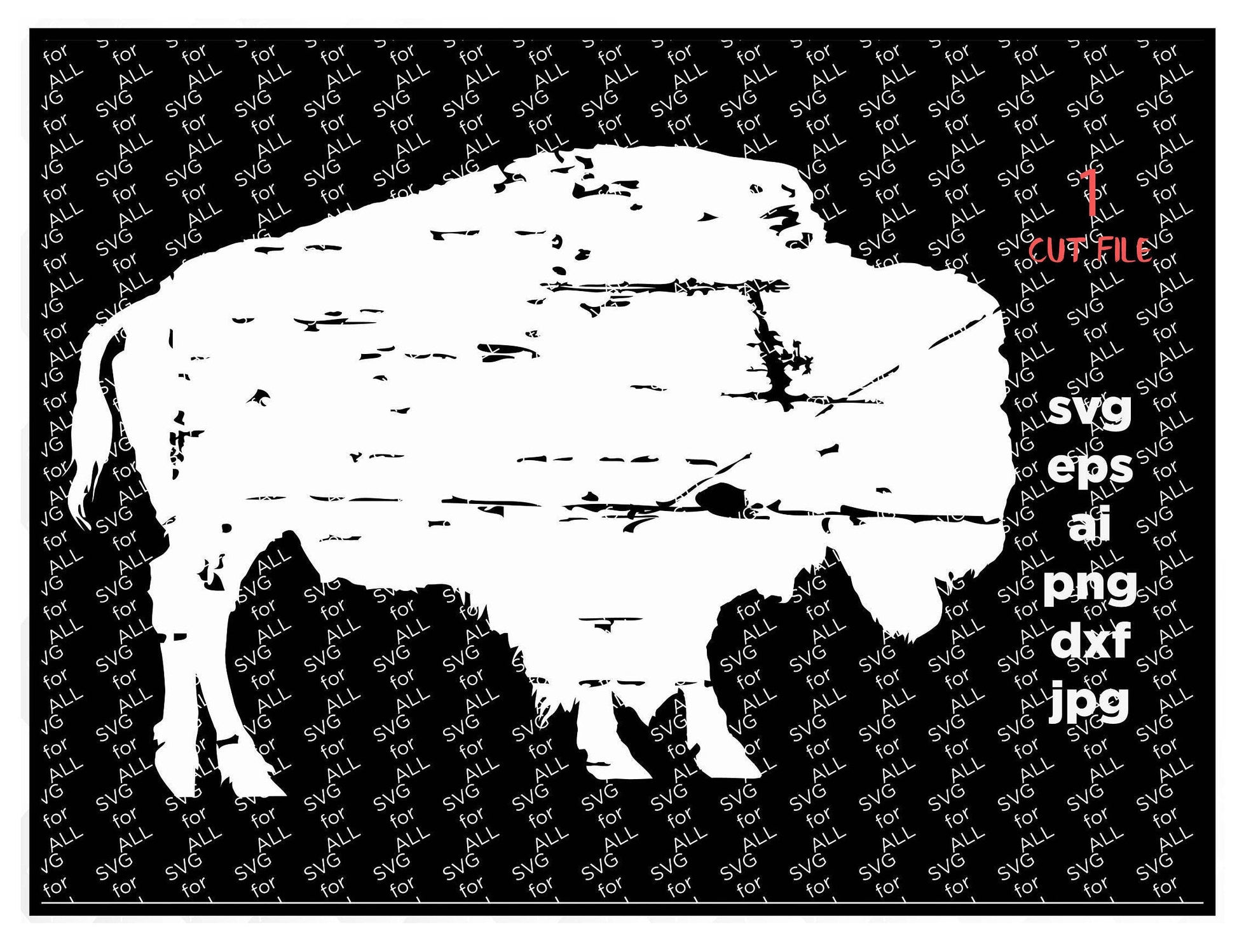 Buffalo svg, grunge svg, Fall svg, SVG, bison svg, distressed SVG, Digital Download, clip art, commercial use, distressed, dxf, eps