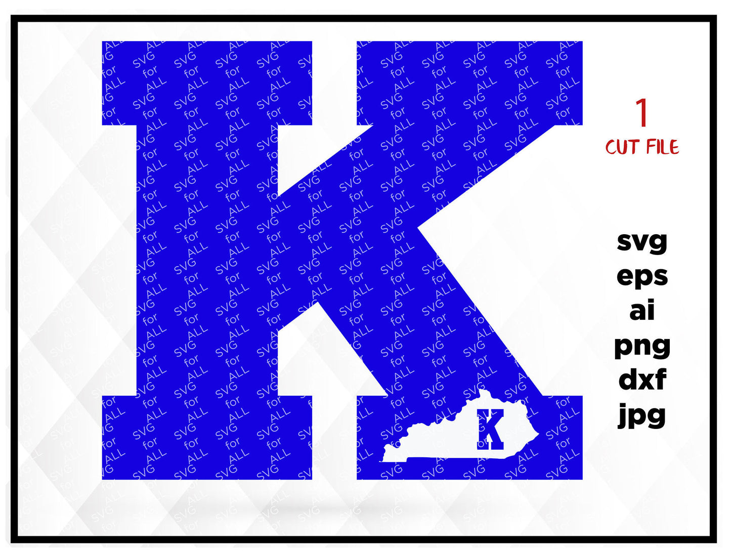 Kentucky K svg DXF cut file Cricut svg Silhouette svg Vinyl Cut File Digital cut file Cricut cut file