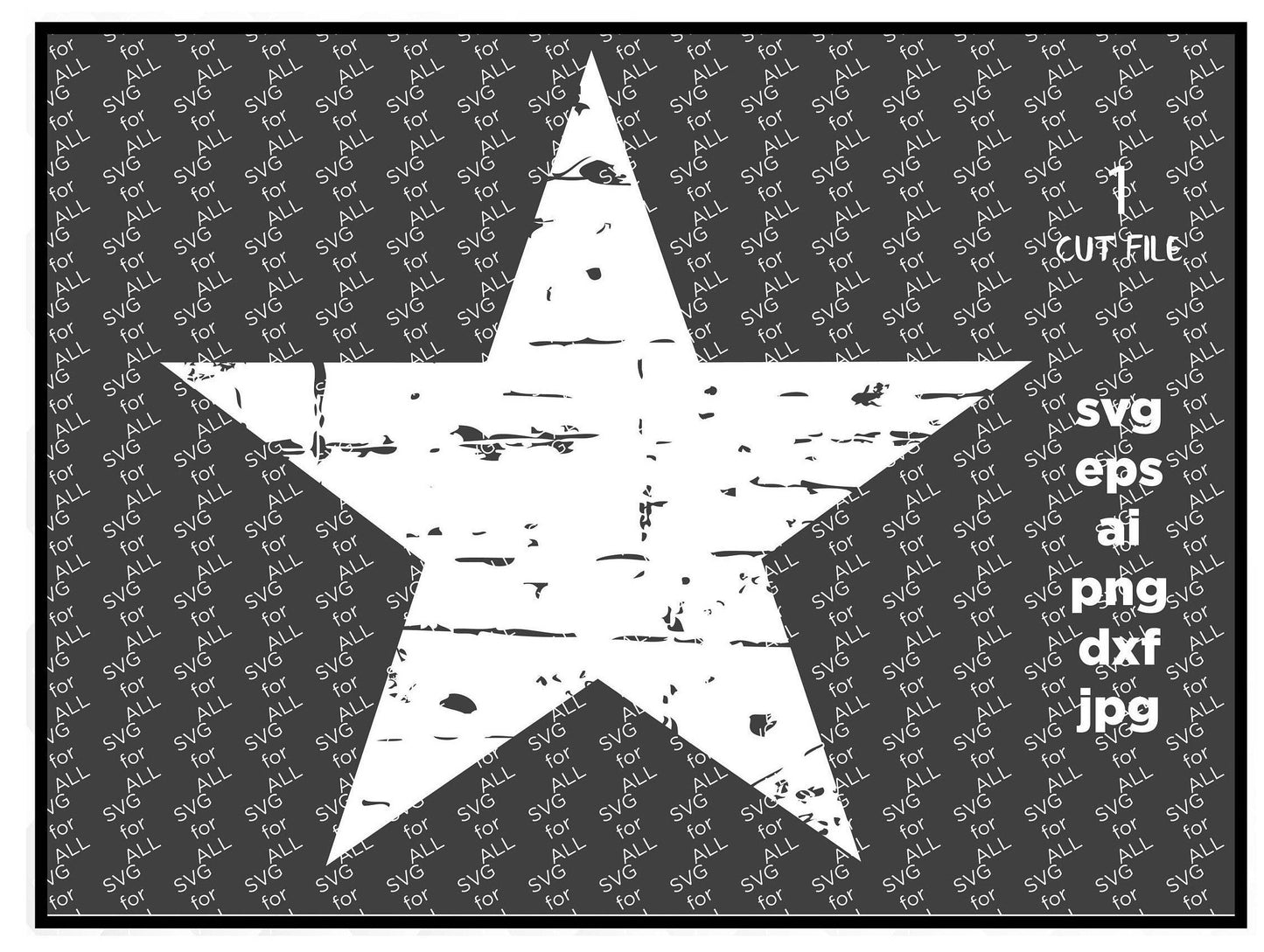 Star, star Distressed SVG, EPS, DXF, png, jpg digital cut files for Silhouette Cricut , star grunge, distressed star, cowboys