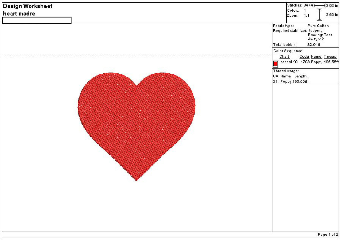 Heart Embroidery Design - Machine Embroidery Heart Download - XXX,pec,jef,hus,exp,dst - 11 dimensions