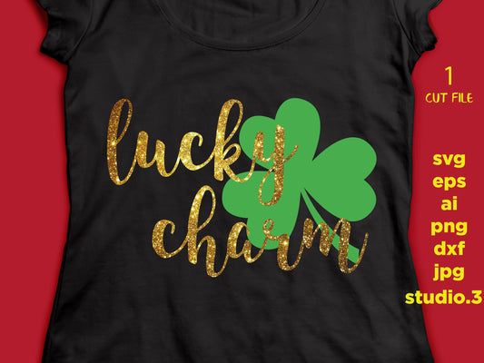 Lucky charm svg, saint patrick's day svg, leprechaun svg, cricut & silhouette cut file, st patrick's day svg, irish svg, clover svg