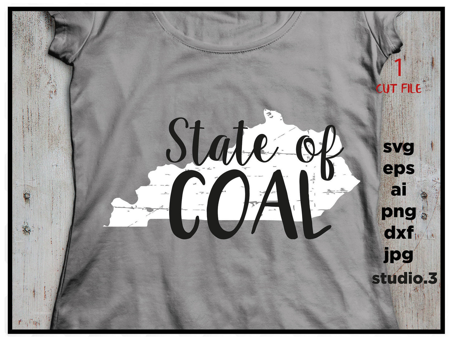 State of the coal Kentucky SVG, Kentucky grunge svg, distressed svg, grunge svg, Kentucky vector, Digital Download, kentucky cut file