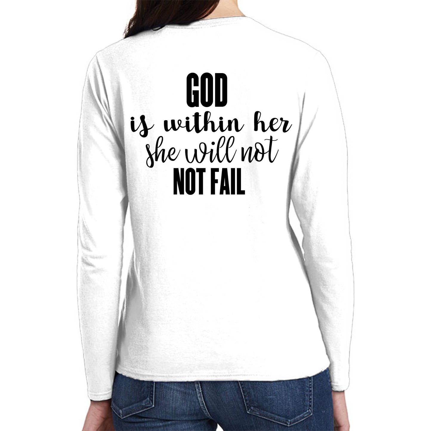 God is within her she will not fail - Commercial Use - svg, dxf, png, jpg files, cut file files for Cricut & Silhouette