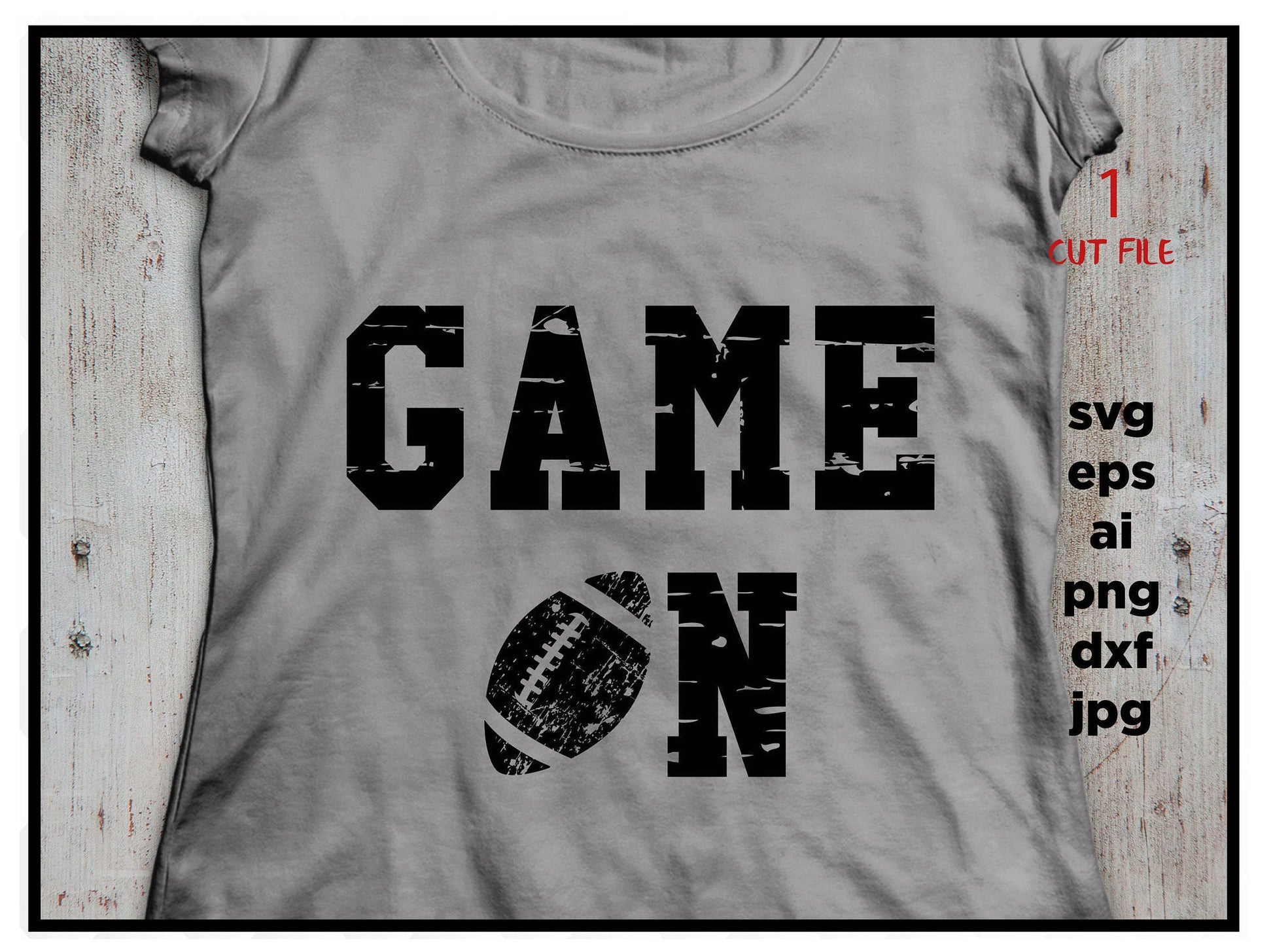 Game ON, Football distressed SVG PNG, Dxf , Cricut Silhouette cameo scrap booking, Distressed Files, Cricut Files, football files