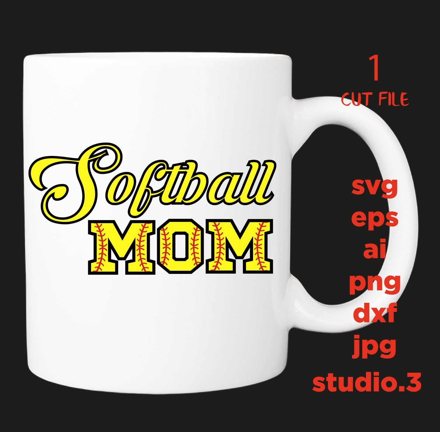 Softball svg, Softball Mom svg, Softball Mom lIfe svg, SVG, DxF, EpS, cut file Cut file, for Cricut & silhouette, Iron on transfer