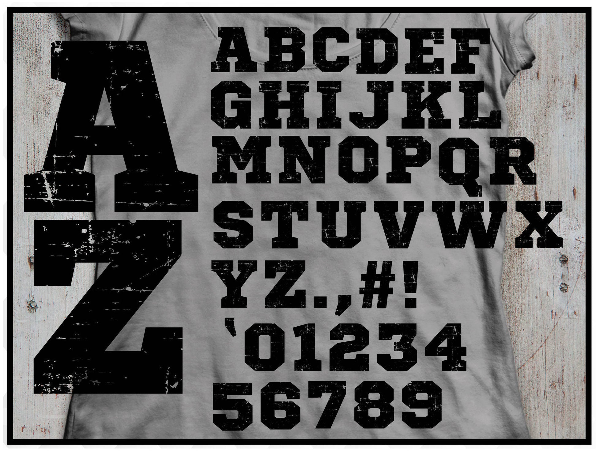 GRUNGE sport alphabet & Numbers, Vector alphabet, Cut Files Silhouette Studio Cricut Svg Dxf Jpg Png Eps, Ai