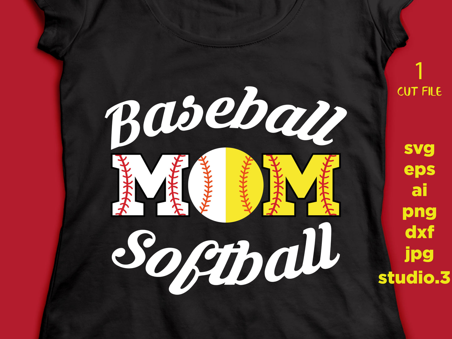 Baseball svg, softball svg, Baseball Mom svg, baseball mom shirt design, SVG, DxF, EpS, cut file, for Cricut & silhouette, Iron on transfer