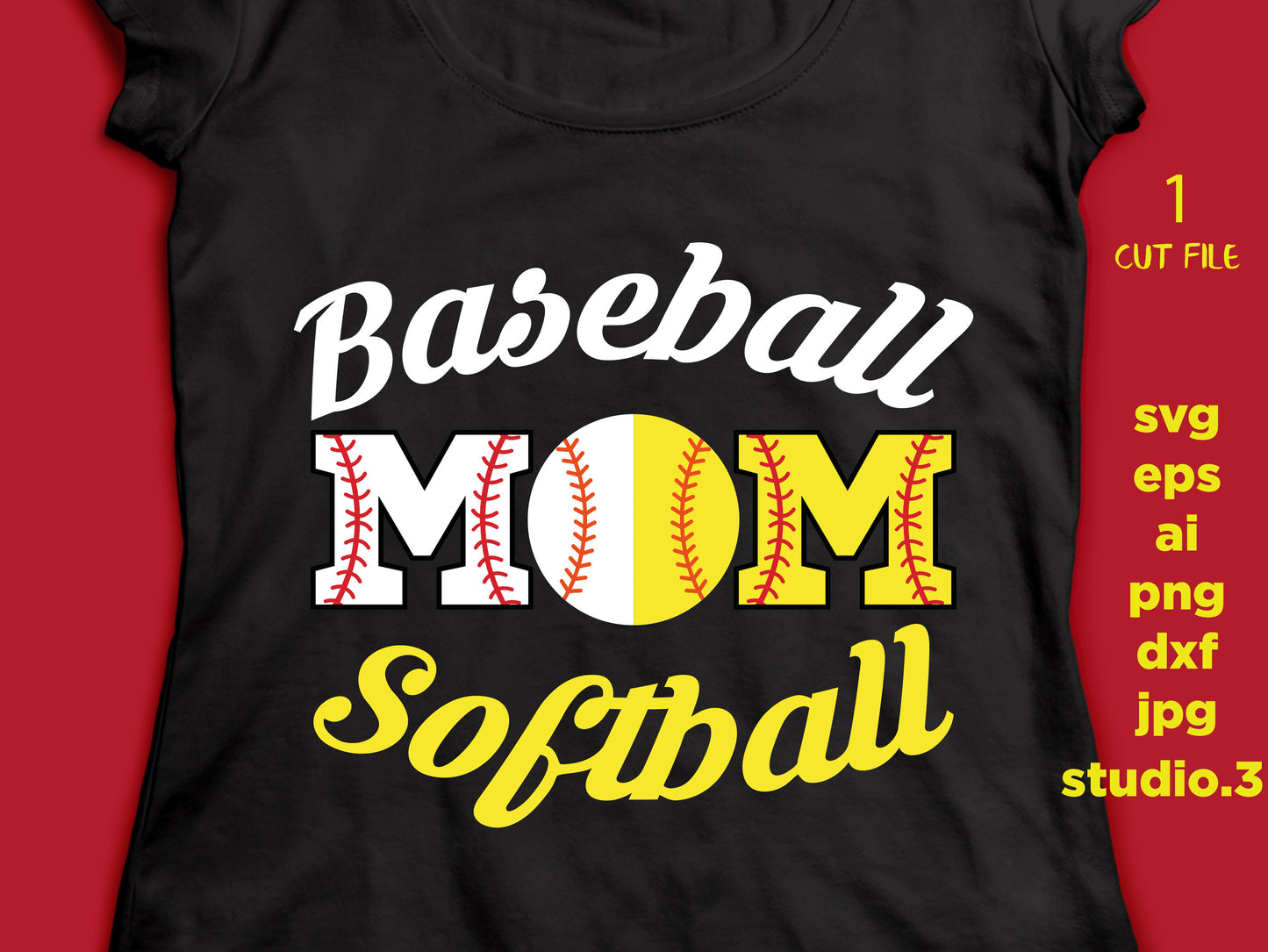 Baseball svg, softball svg, Baseball Mom svg, baseball mom shirt design, SVG, DxF, EpS, cut file, for Cricut & silhouette, Iron on transfer