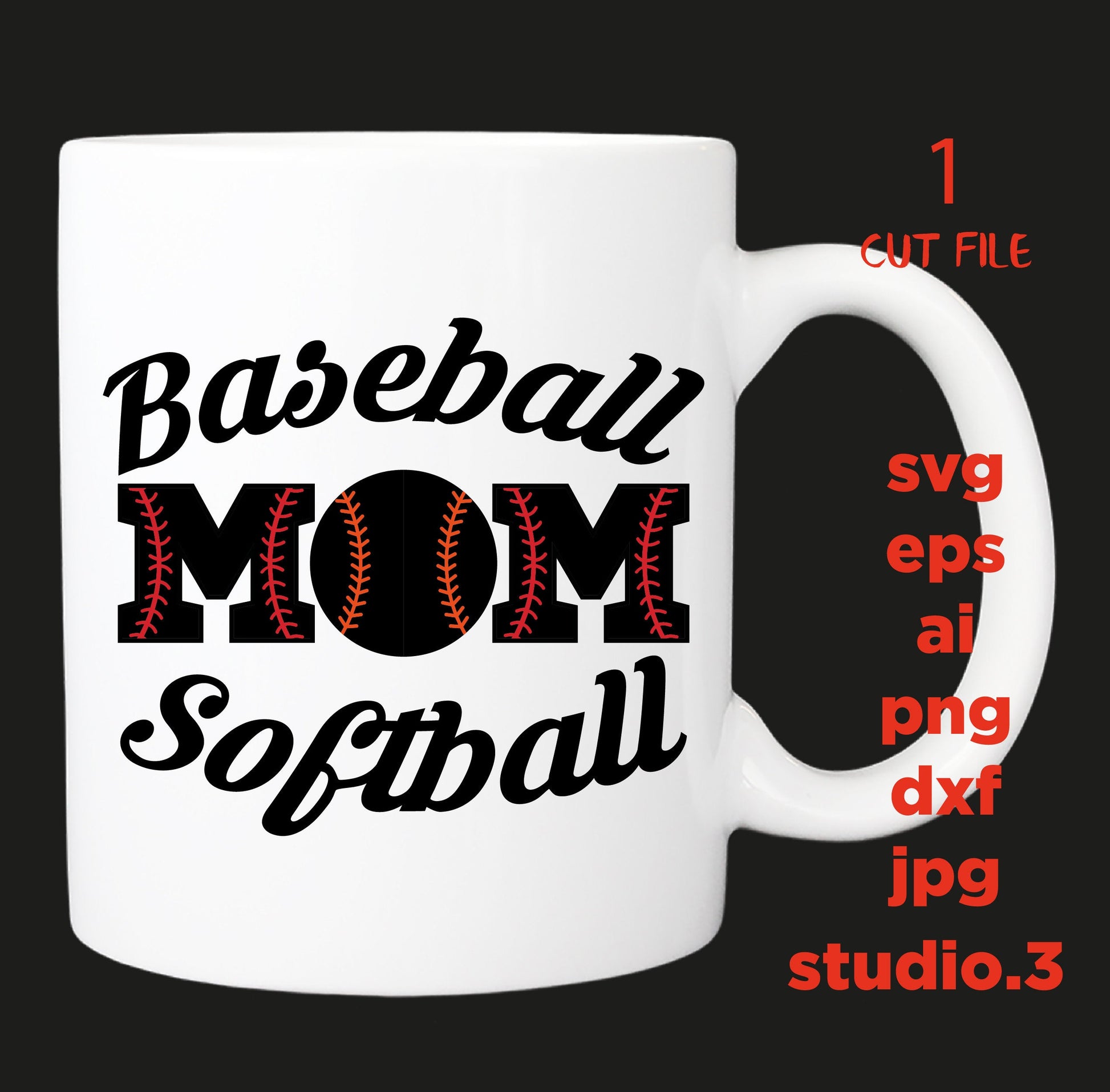 Baseball svg, softball svg, Baseball Mom svg, baseball mom shirt design, SVG, DxF, EpS, cut file, for Cricut & silhouette, Iron on transfer