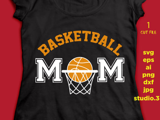 Basketball svg, Basketball Mom svg, Basketball Mom lIfe svg, SVG, DxF, EpS, cut file Cut file, for Cricut & silhouette, Iron on transfer