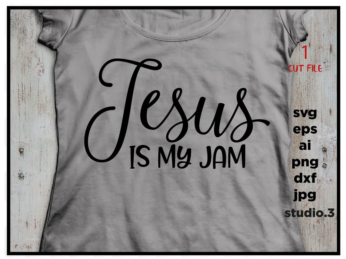 Jesus is my jam svg file, christian design, silhouette, jesus svg, cross, Christ, Christian svg, Religious svg, DXF, EPS, distressed svg