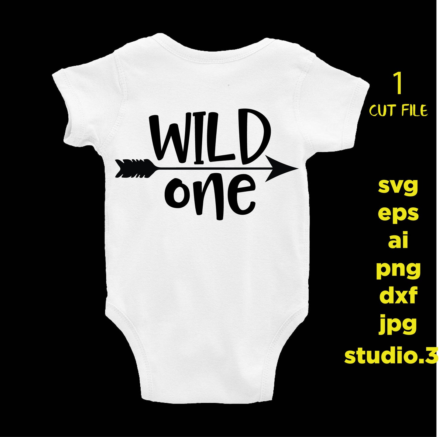 Wild One svg- first birthday svg file - baby girl birthday one year old design with crown for cameo and cricut svg, png, dxf, eps