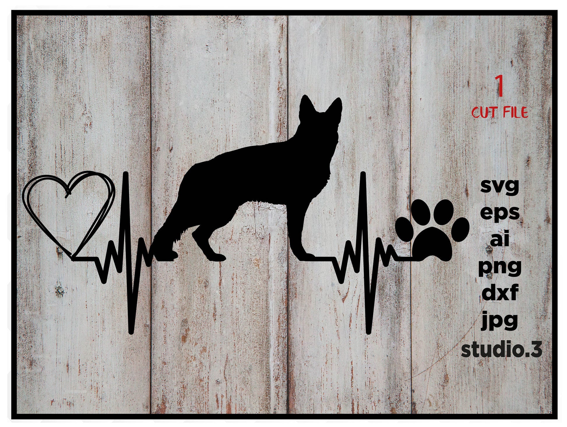 German Shepherd, German Shepherd heart, svg files, svg files for cricut dog, dog mom, svg file dog silhouette, eps, jpeg, png, dog print