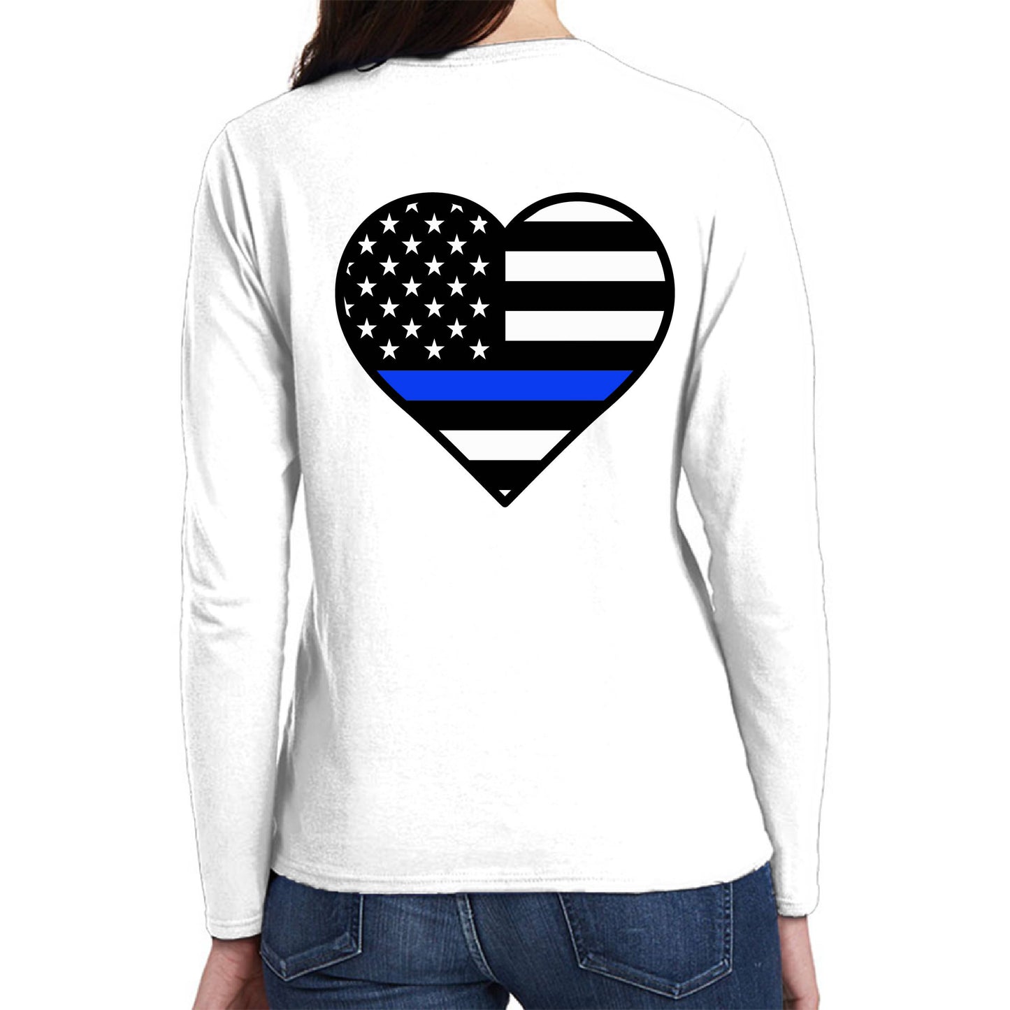 Police heart thin blue line usa flag SVG, cut file, dxf, jpg, png, ai, eps, Police SVG, Badge SVG, Silhouette Files, Cricut Files