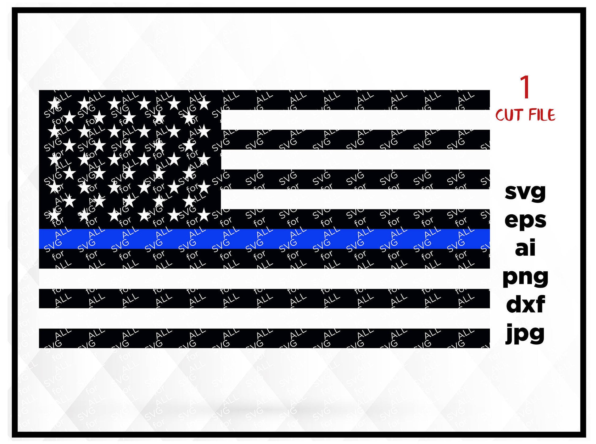 Police thin blue line BUNDLE, SVG, cut file, dxf, jpg, png, ai, eps, Police SVG, Silhouette Files, Cricut Files