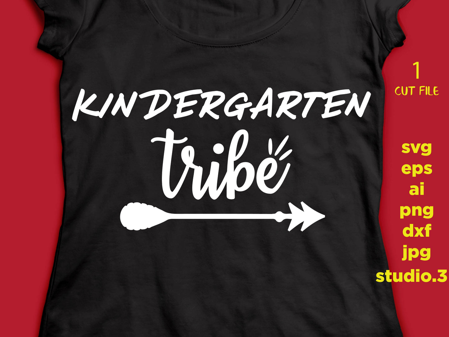 Kindergarten Tribe svg, Kinder svg, School svg, Tribe svg, SVG Dxf EPS Png Jpg Vector Art, Clipart, Cut Print File Cricut & Silhouette Decal