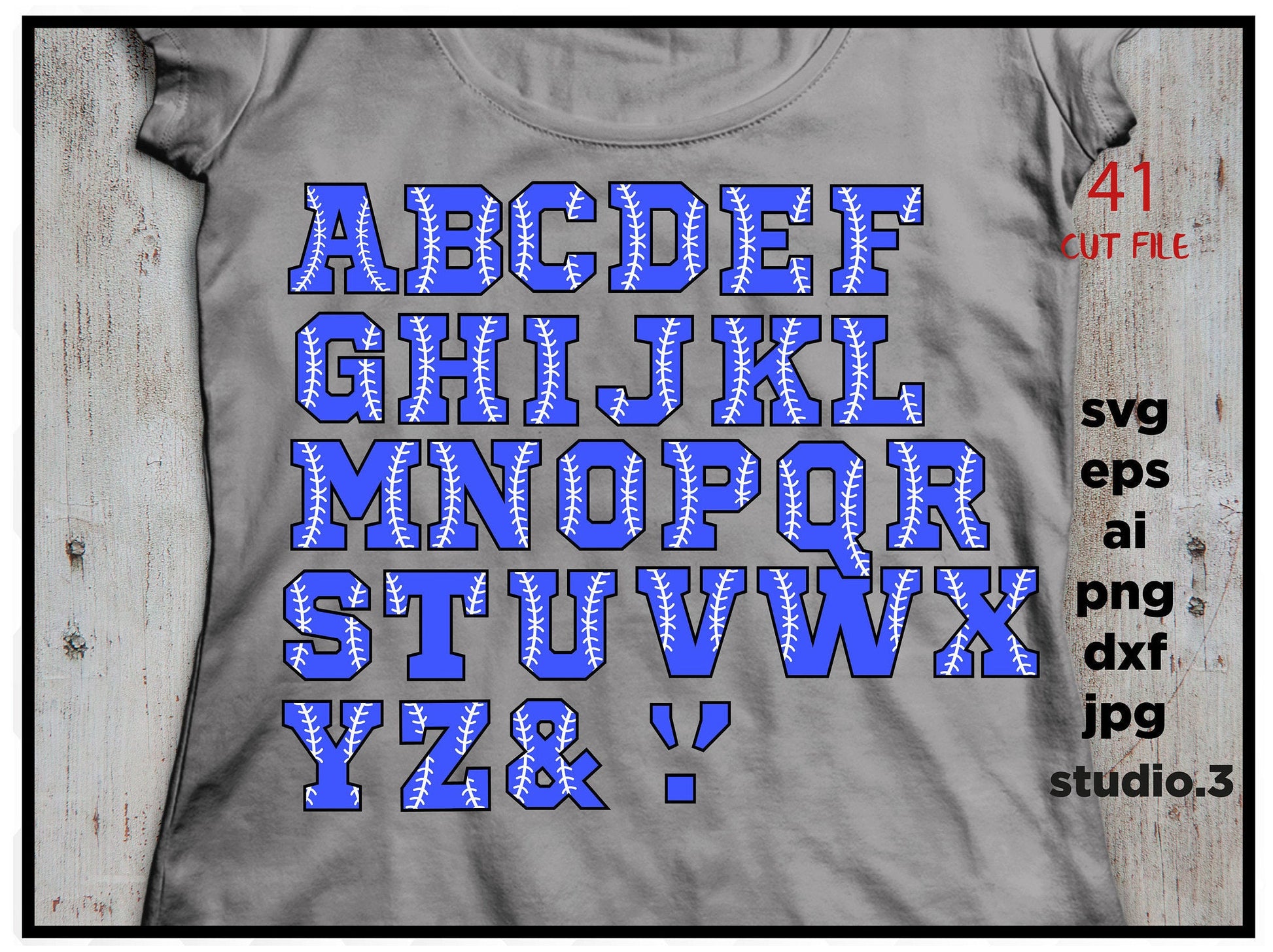 Baseball alphabet & Numbers with Stitches, Baseball Numbers with Stitches Cut Files Silhouette Studio Cricut Svg Dxf Jpg Png Eps cut file Ai