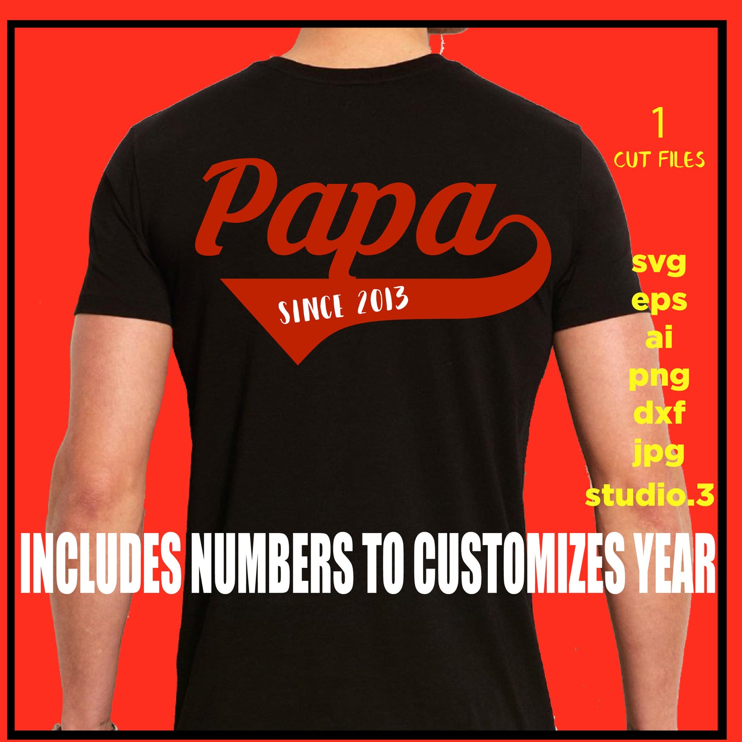 Papa SVG Fathers Day SVG Fathers Day Shirt Dad SVG Commercial Free Cricut Files Silhouette Files Digital Cut Files svg cut files