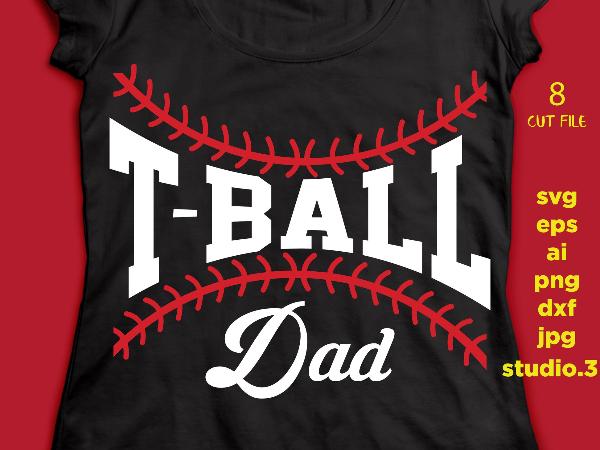 T-Ball Family, SVG, DXF, cut file, png, jpg, eps, Sports, Mom, Dad, Grandma, Grandpa, Brother, Sister, Aunt, Uncle, Silhouette, Cricut