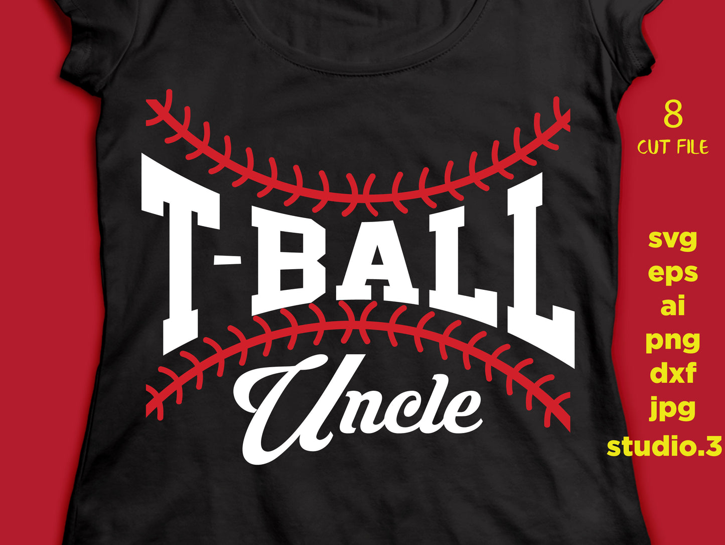 T-Ball Family, SVG, DXF, cut file, png, jpg, eps, Sports, Mom, Dad, Grandma, Grandpa, Brother, Sister, Aunt, Uncle, Silhouette, Cricut