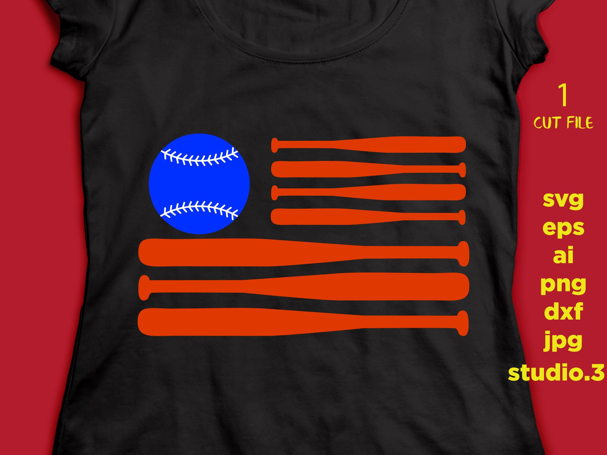 baseball svg, baseball usa flag svg, baseball USA shirt design, SVG, DxF, EpS, cut file Cut file, for Cricut & silhouette, Iron on transfer