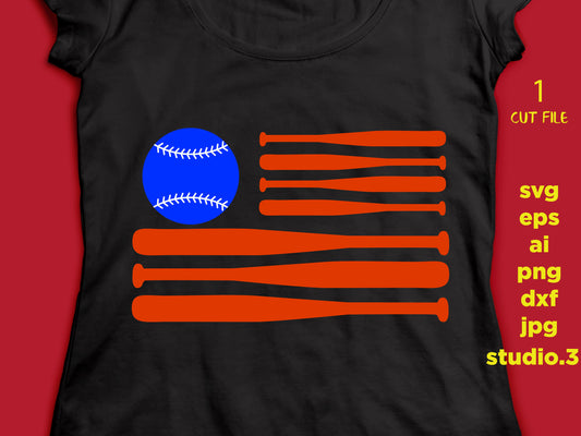 baseball svg, baseball usa flag svg, baseball USA shirt design, SVG, DxF, EpS, cut file Cut file, for Cricut & silhouette, Iron on transfer