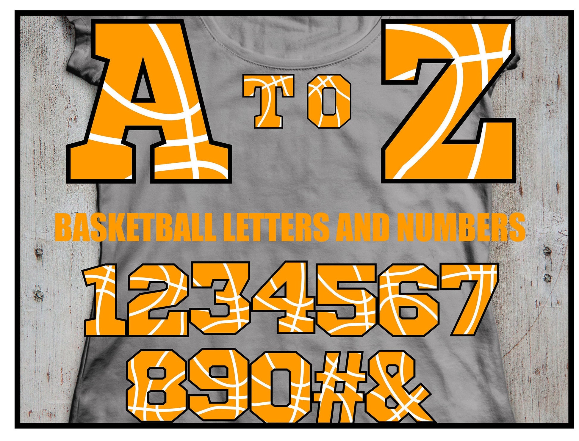 Basketball alphabet & Numbers, Basketball Numbers with Stitches Cut Files Silhouette Studio Cricut Svg, Dxf, Jpg, Png, Eps, cut file, Ai