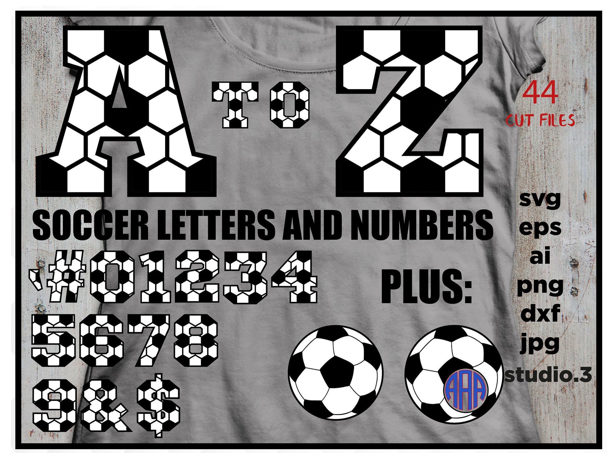 Football, Soccer, Basketball, Chevron, Baseball alphabet & Numbers, Cut Files Silhouette Studio Cricut Svg, Dxf, Eps , cut file, Ai