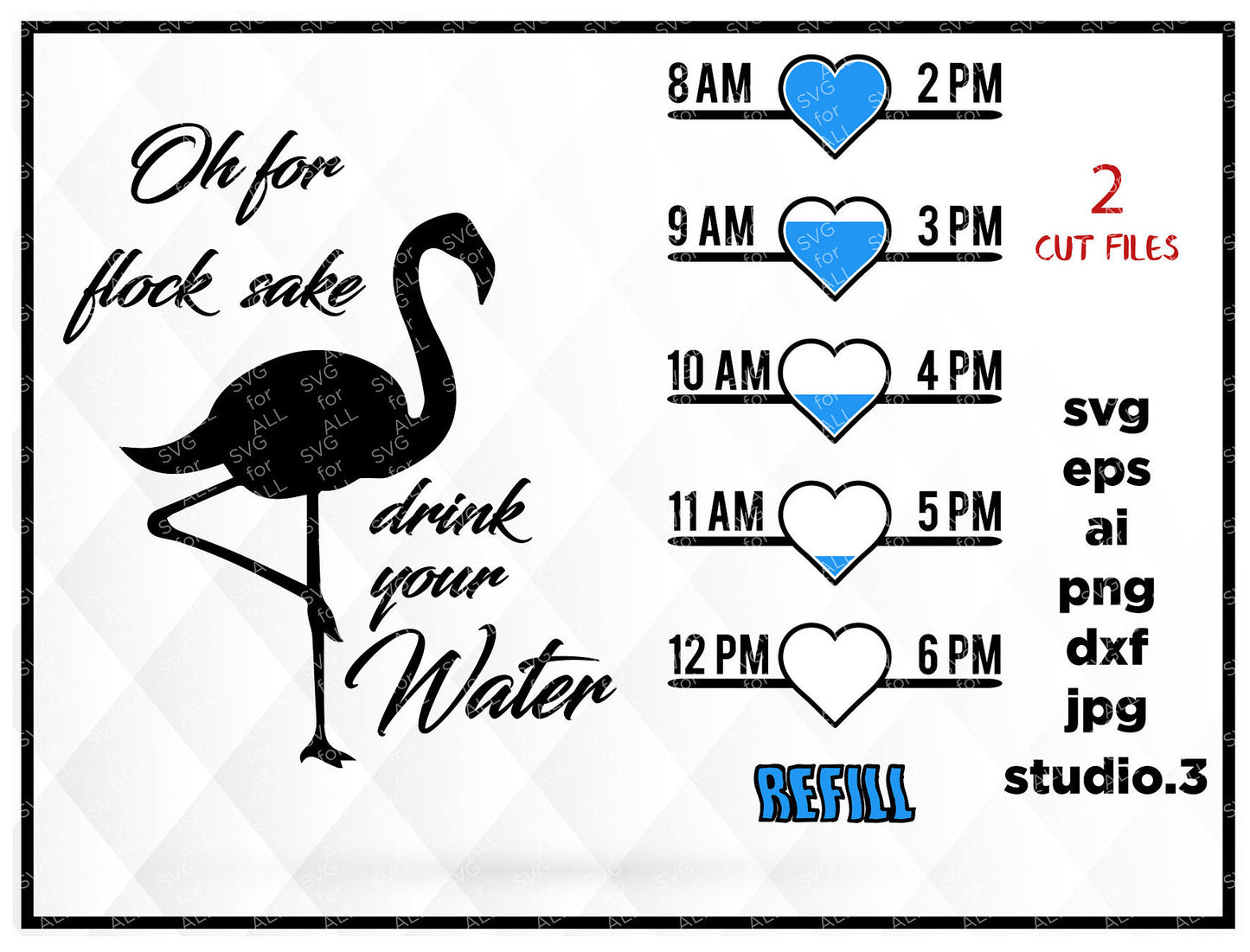 Water Tracker svg, Oh For Flock Sake Drink Your Water svg, Water Intake svg, Water Bottle svg, Water Level Tracker svg, Water Measurements