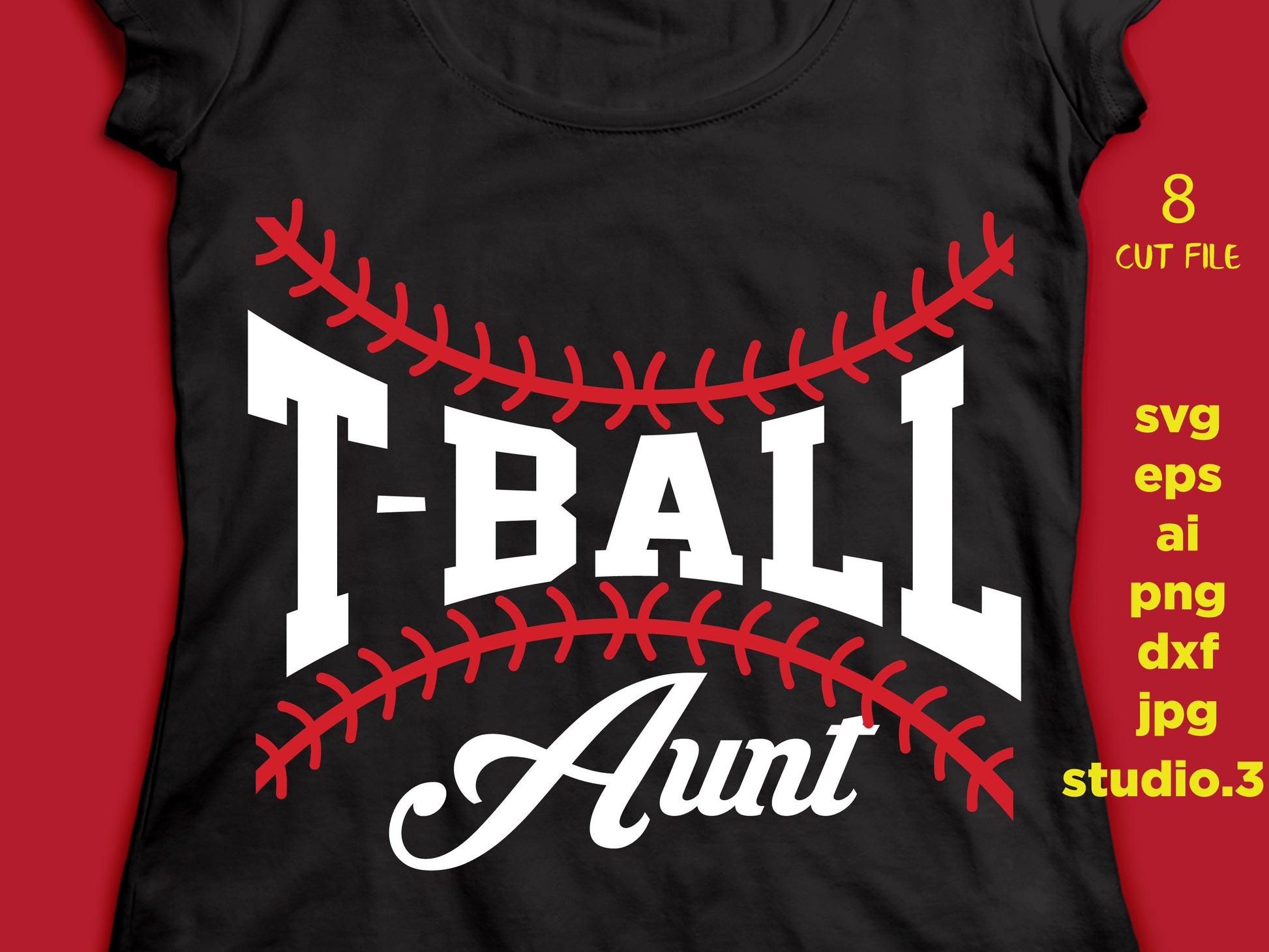 T-Ball Family, SVG, DXF, cut file, png, jpg, eps, Sports, Mom, Dad, Grandma, Grandpa, Brother, Sister, Aunt, Uncle, Silhouette, Cricut