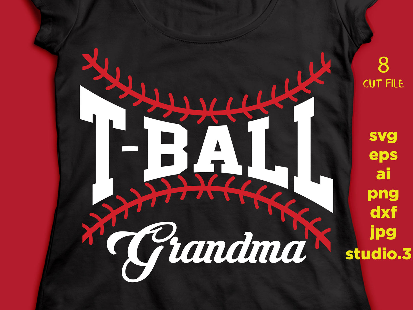 T-Ball Family, SVG, DXF, cut file, png, jpg, eps, Sports, Mom, Dad, Grandma, Grandpa, Brother, Sister, Aunt, Uncle, Silhouette, Cricut