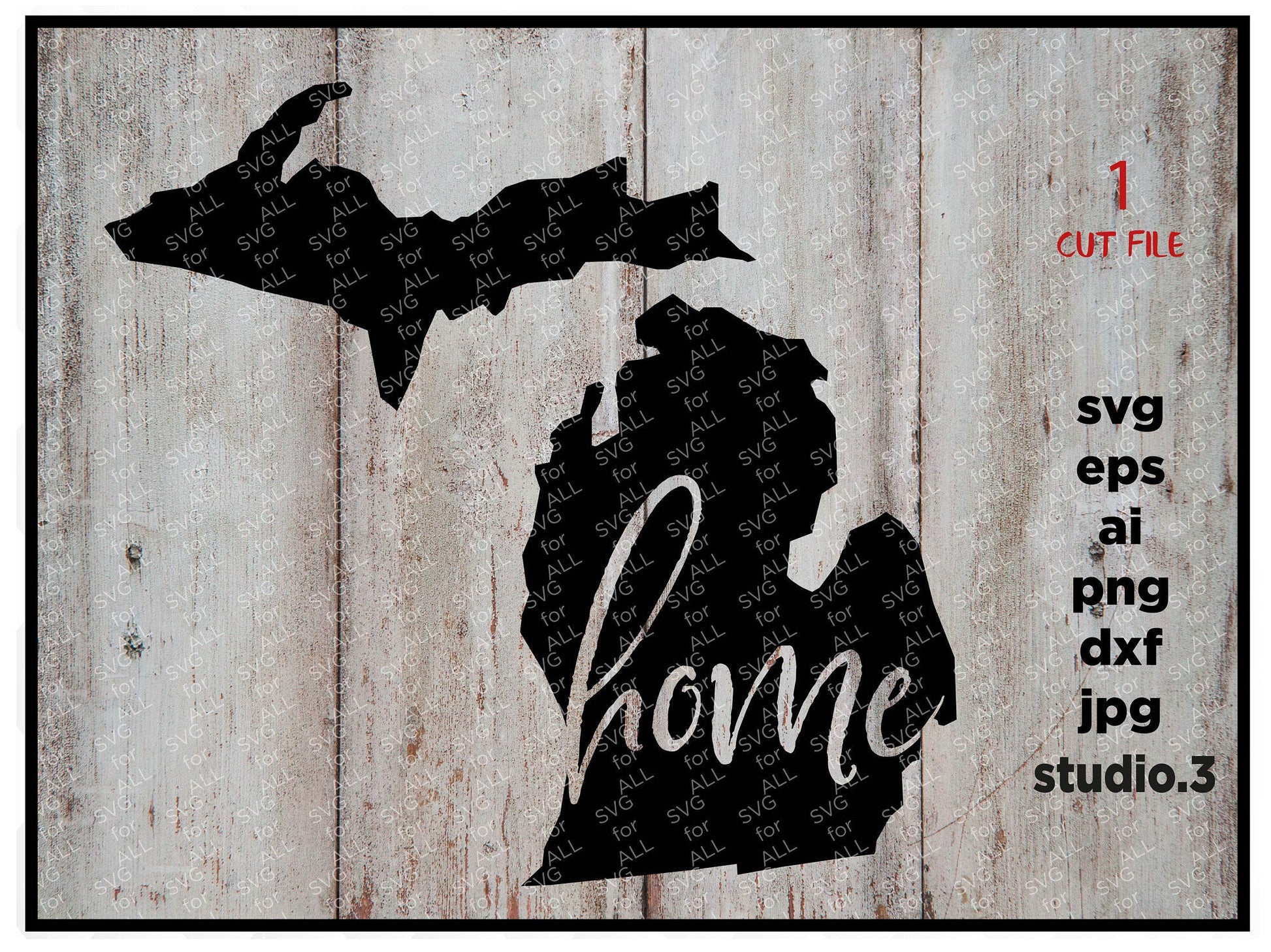 Home Michigan,  Cutting File, Michigan, Svg, cut file Eps Dxf Png Files, Cricut Files and Silhouette Cameo, design for cricut or silhouette