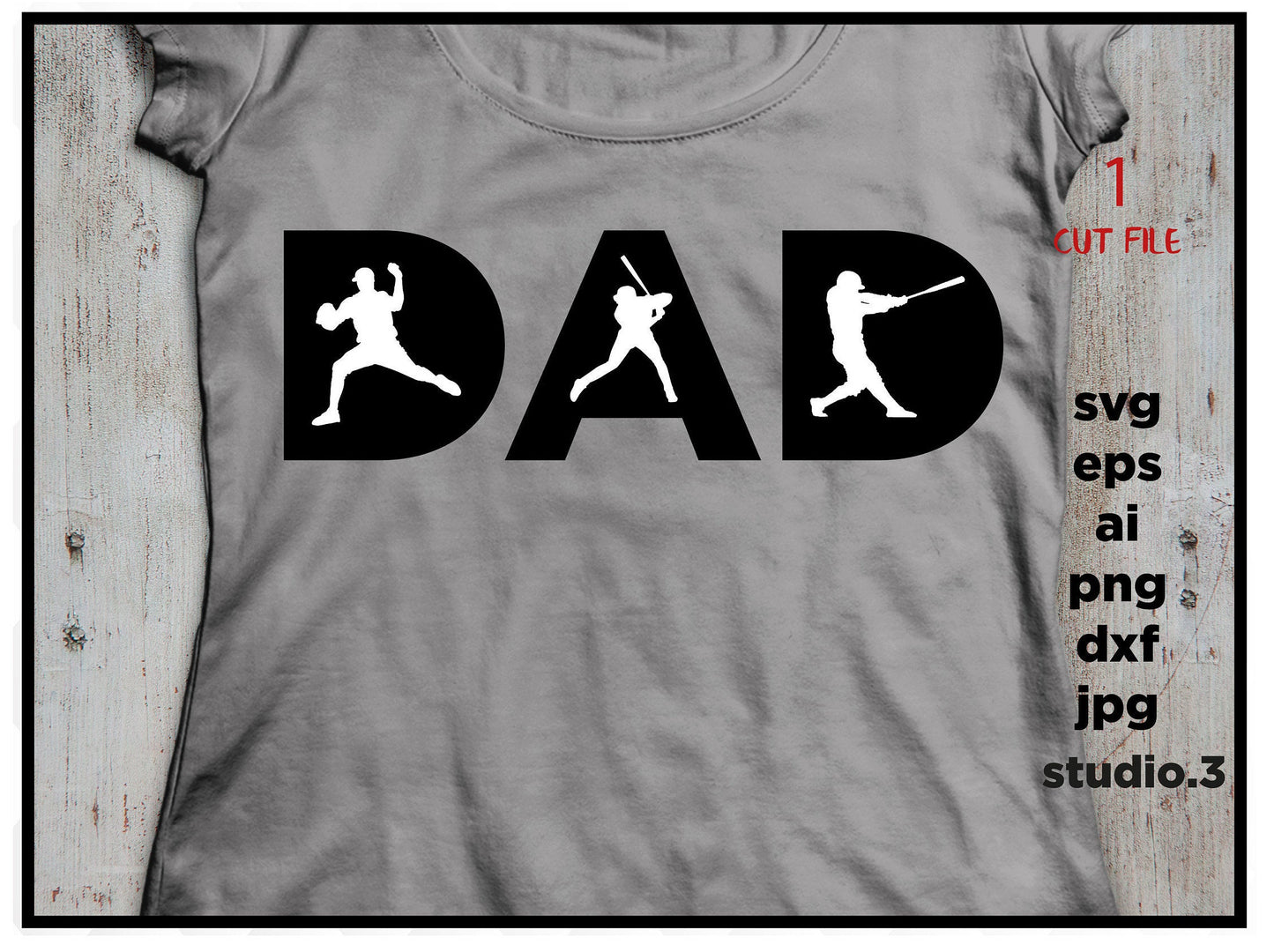 Baseball dad, Baseball dad SVG PNG, Dxf , Cricut Silhouette cameo scrap booking, Distressed Files, Cricut Files, football files