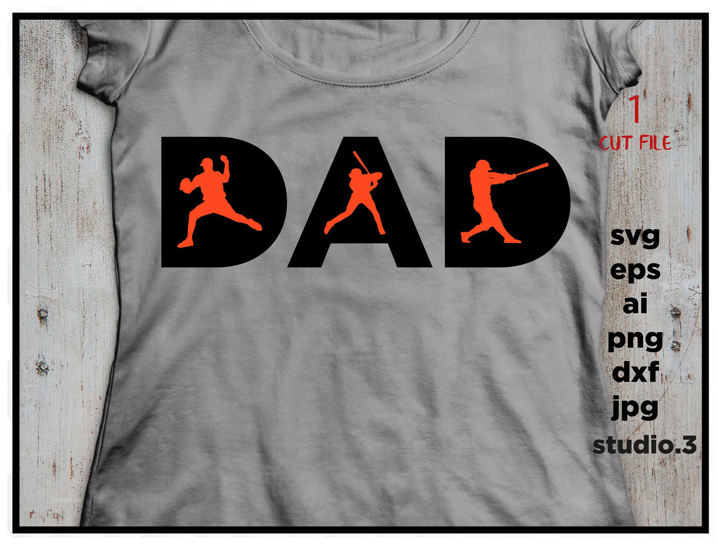 Baseball dad, Baseball dad SVG PNG, Dxf , Cricut Silhouette cameo scrap booking, Distressed Files, Cricut Files, football files