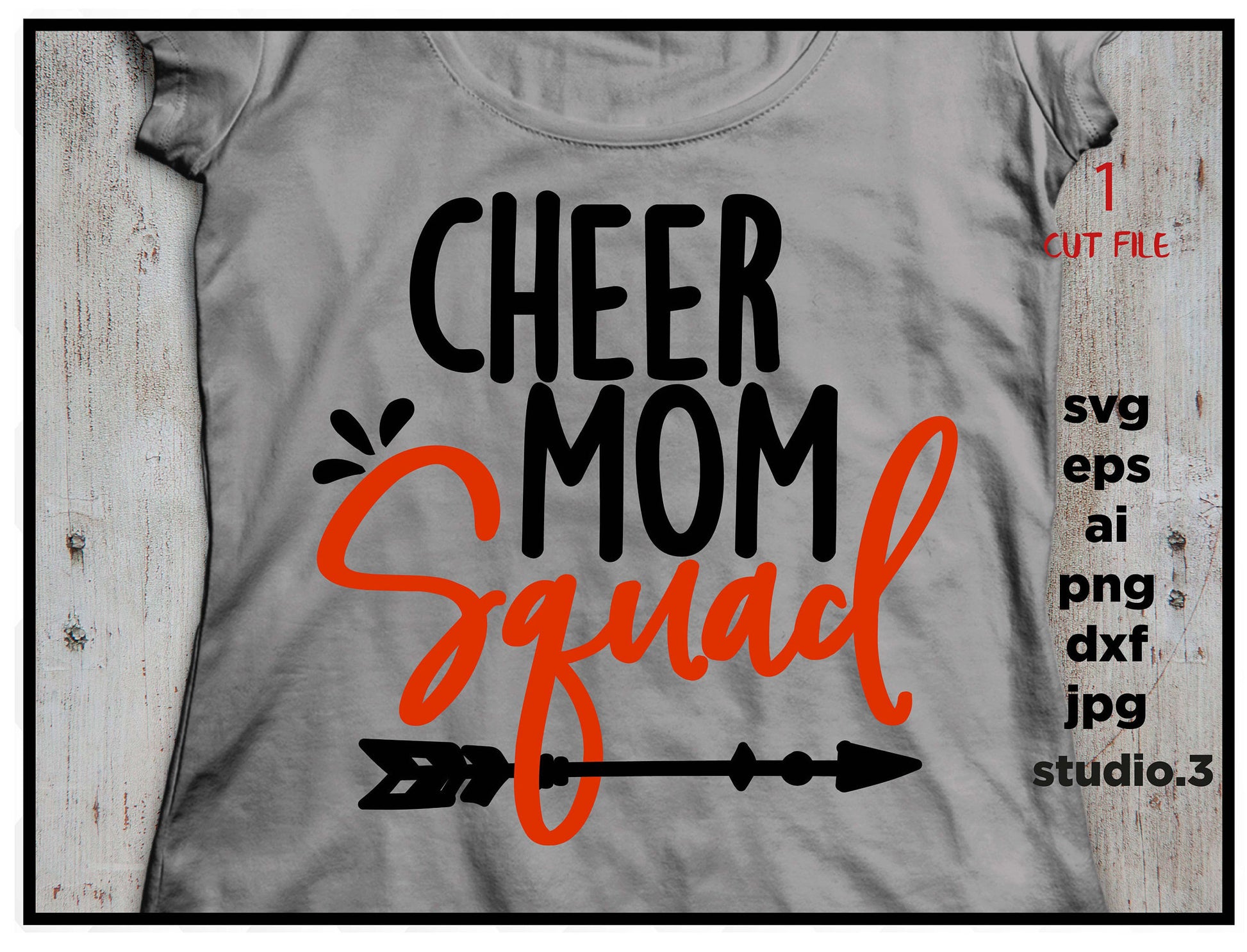 CHEER Mom squad, Cheer Mom,  cheer svg, DxF, EpS, cut file, jpg reverse for paper transfer, for Cricut & silhouette