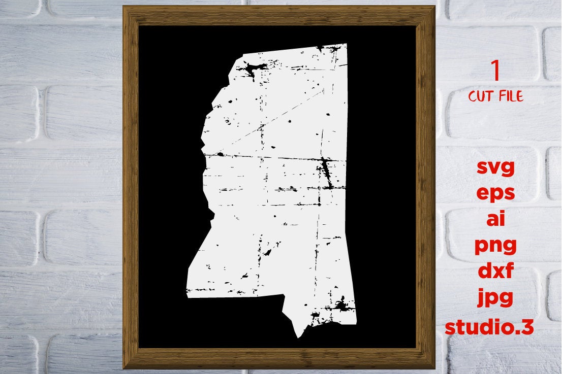 Mississippi, Mississippi grunge svg, Mississippi dxf, grunge svg, Mississippi vector, Mississippi cut file, Cricut, Silhouette