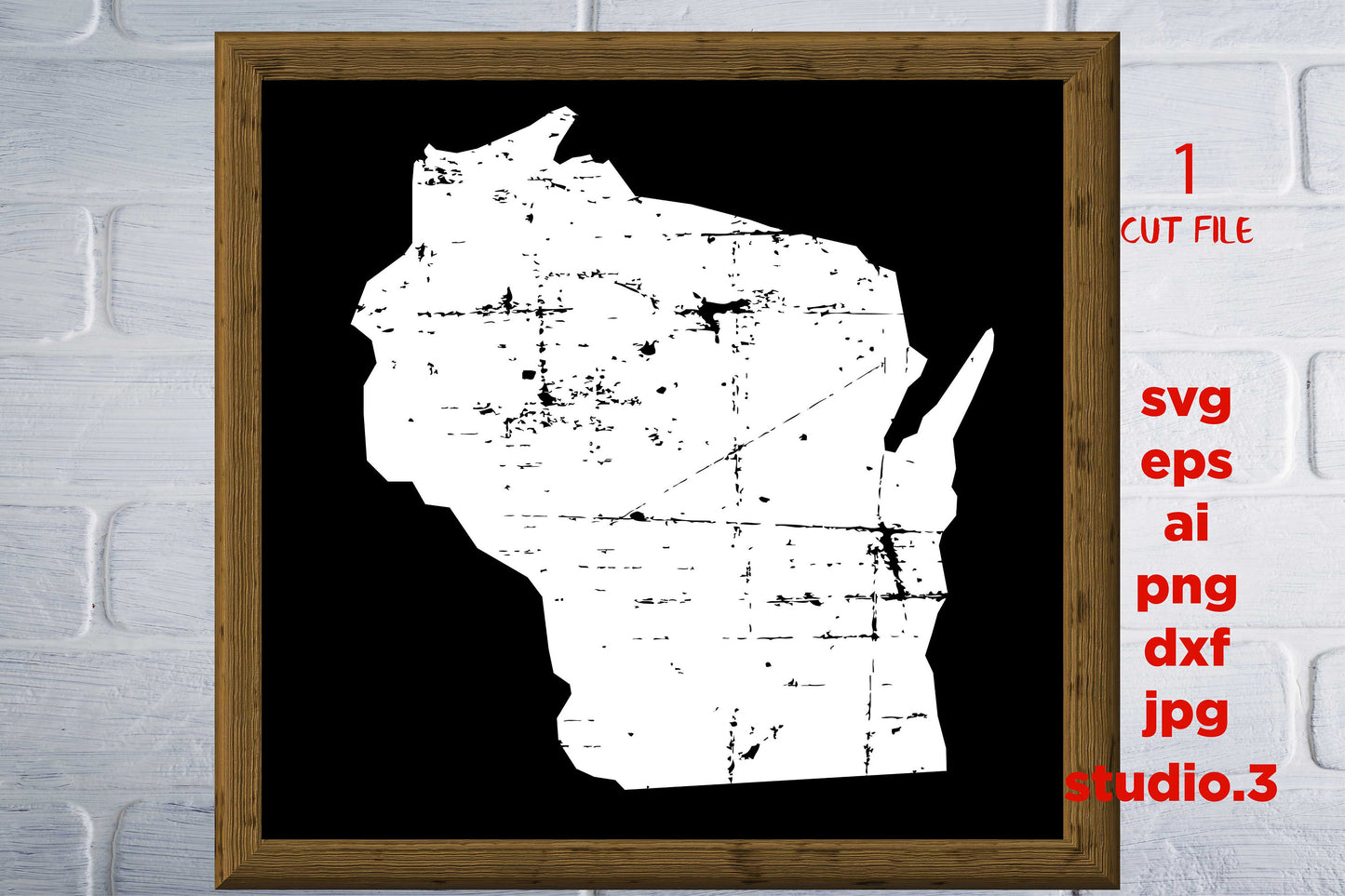 Wisconsin, Wisconsin grunge svg, Wisconsin dxf, grunge svg, Wisconsin vector, Wisconsin cut file, Cricut, Silhouette, jpg reverse