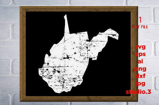 West Virginia, West Virginia grunge svg, West Virginia dxf, grunge svg, West Virginia cut file, jpg paper transfer, Cricut, Silhouette