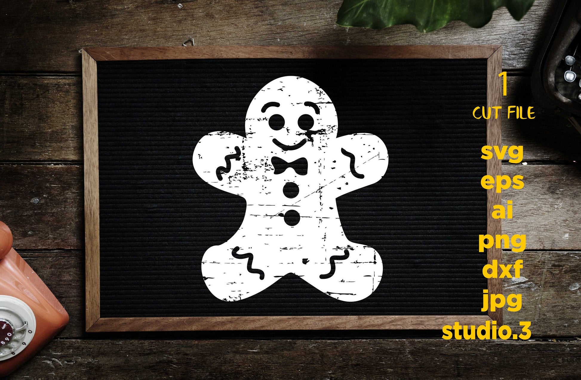 Gingerbread man svg, Christmas SVG, grunge svg, christmas cookie SVG, vintage svg, rustic svg, Digital Download, distressed, dxf, eps