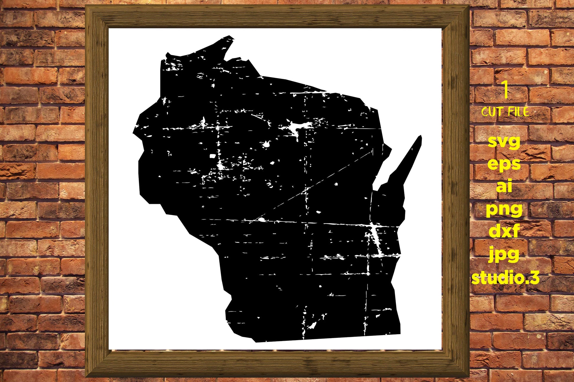 Wisconsin, Wisconsin grunge svg, Wisconsin dxf, grunge svg, Wisconsin vector, Wisconsin cut file, Cricut, Silhouette, jpg reverse