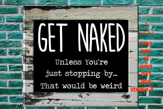 Get Naked Unless You're Just Stopping By That Would Be Weird svg, bathroom printable Modern Farmhouse svg, bathroom sign, jpg paper transfer