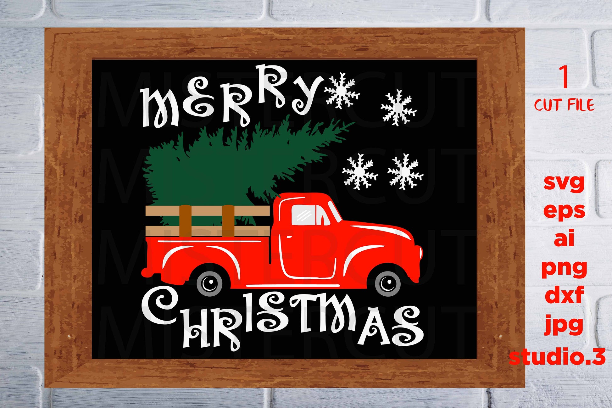 Merry Christmas, Christmas Truck, tree truck, tree Svg, DXF, eps, png, jpg mirror for paper on transfer, cut file, for cricut or silhouette