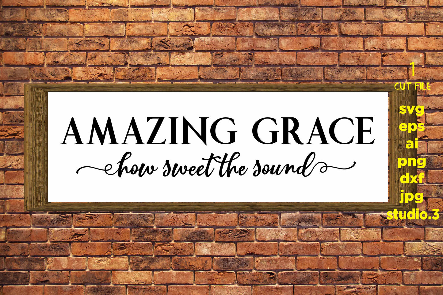 Amazing Grace, Christian svg, Religious Song, Christian Song SVG, DxF, EpS, cut file, jpg reverse for paper transfer, Cricut & silhouette