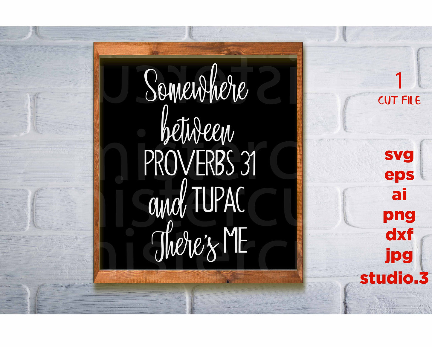 Somewhere between Proverbs 31 Tupac there's me SVG,  sassy SVG, T SHIRT, Sign svg, dxf png, jpg transfer, cut file, cricut, silhouette