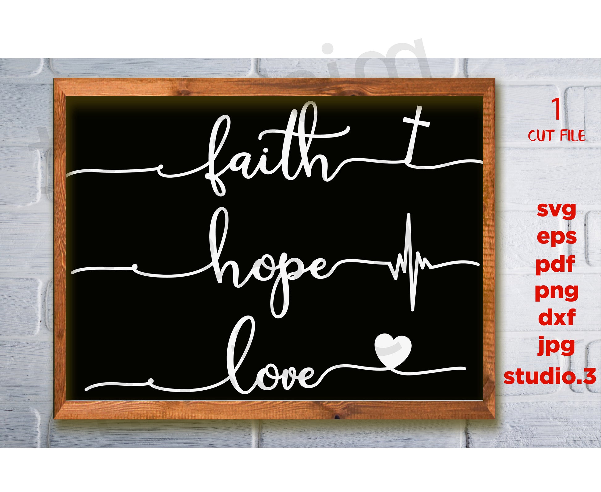 Faith Hope Love svg, Religious svg, faith svg, Christian svg, dxf, png, jpg transfer, cut file, cricut, silhouette, hope svg, jesus svg